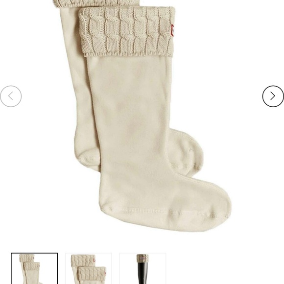 Hunter Original Tall Gloss Rain Boots & Cable Boot Socks - Picture 2 of 8
